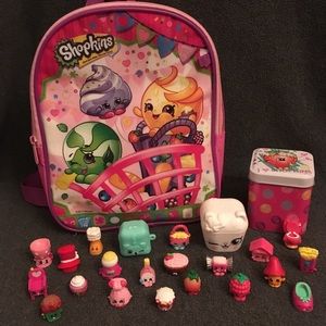 Shopkins Mini Backpack, Tin & Figures